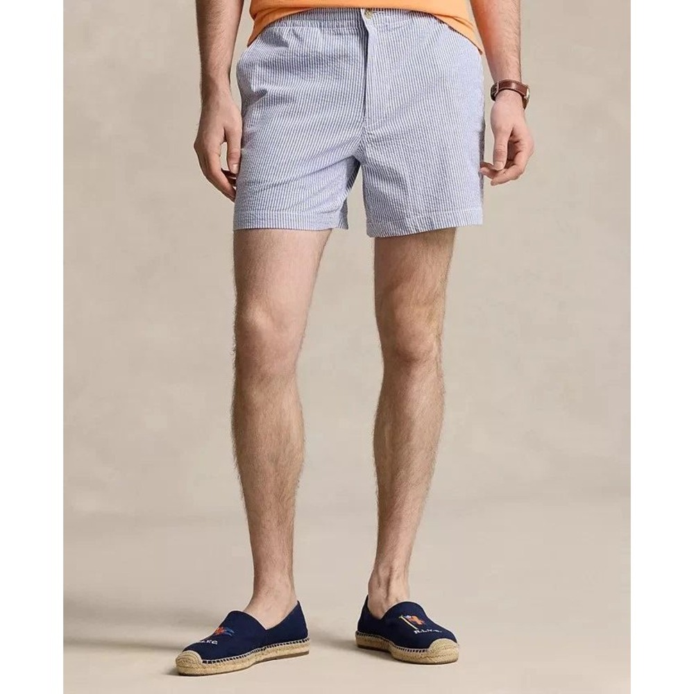 Polo Ralph Lauren Prepster 6"  XXL Shorts Mens Blue White‎ Seersucker Striped